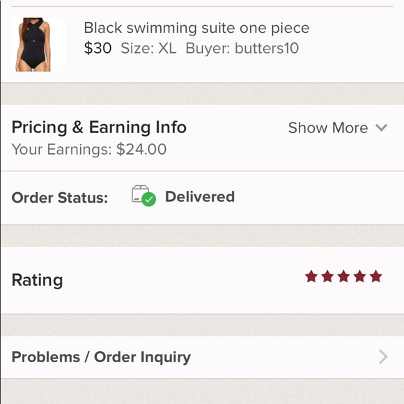 Black swimming suite one piece sw286 - Picture 4 of 4